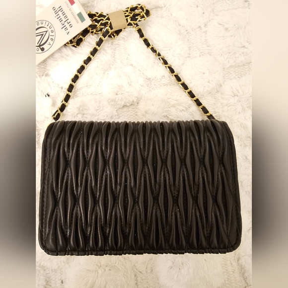 Valentino Orlandi Black Crossbody Bag with Gold Chain - Picture 3 of 9